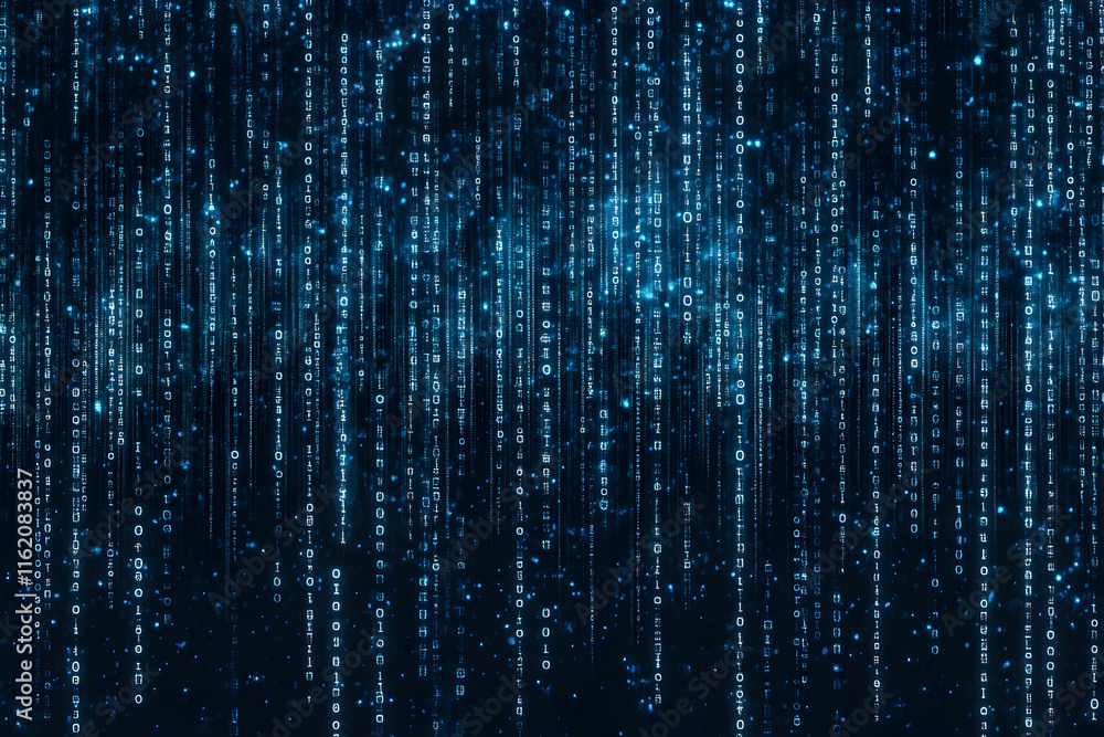 Digital matrix with glowing blue lines. Digital matrix with glowing blue lines.
