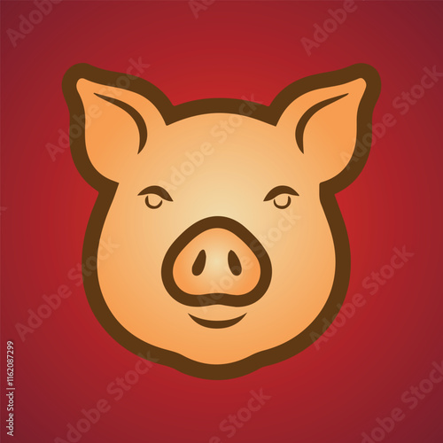 Simple pig icon