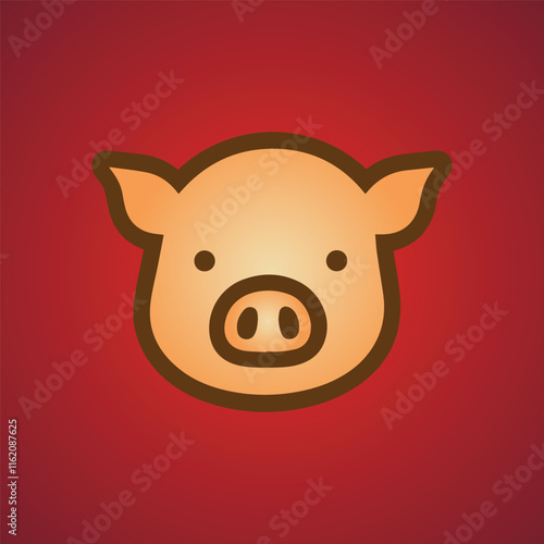 Simple pig icon