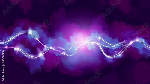 3d animation abstract neon light trails in a vibrant and energetic composition, virtual reality