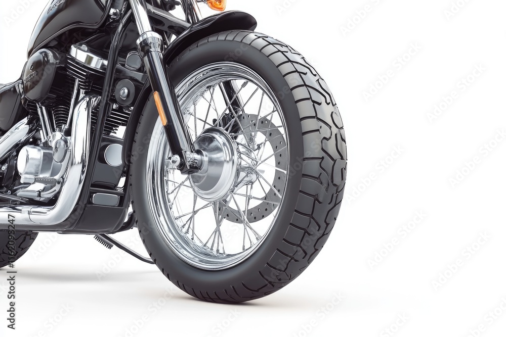 single motorcycle isolated