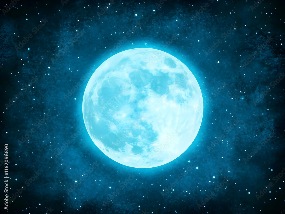 Fototapeta premium Celestial Moon Background Illustration
