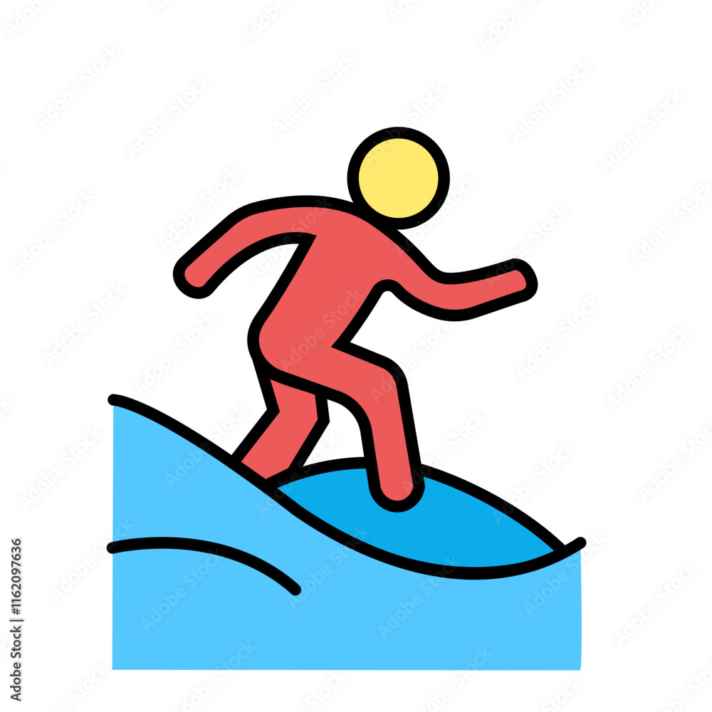 Fototapeta premium Surfing illustration