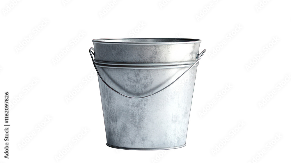 Metal bucket on a PNG transparent background Metal bucket on a PNG transparent background