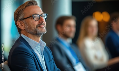 Audience at a conference or seminar. Meeting, wow and motivation with a group of colleagues or employees cheering on an achievement