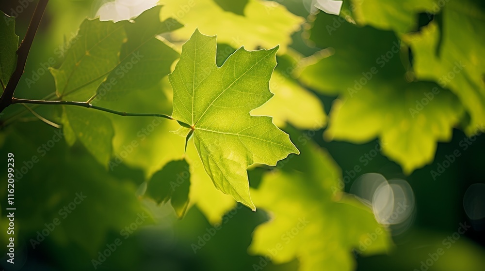 Close-up Green Leaves Sunshine Tree Leaves Green Spring Nature Fresh Beautiful Background Wallpaper	