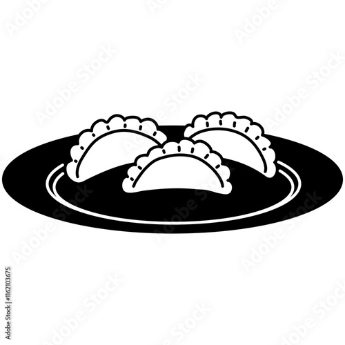 Dumplings on Plate