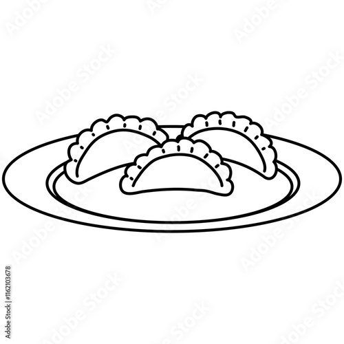 Dumplings on Plate