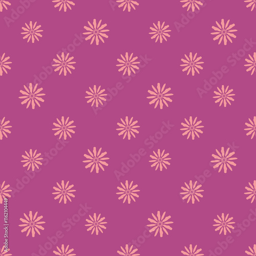 purple ditsy cute floral motif seamless pattern for wallpaper and tile photo