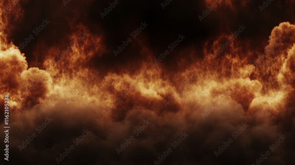 Fiery Inferno Sky Burning Cloudscape Digital Art Fiery Inferno Sky Burning Cloudscape Digital Art