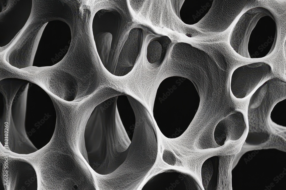 Detailed view captures the complex, interconnected holes of a porous material, highlighting its texture and structure. The light enhances the depth and shapes, creating an intriguing visual. Detailed view captures the complex, interconnected holes of a porous material, highlighting its texture and structure. The light enhances the depth and shapes, creating an intriguing visual.