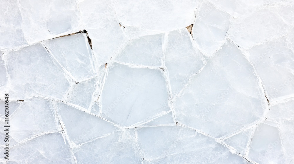 Fototapeta premium Fractured Ice Surface Texture Background Image