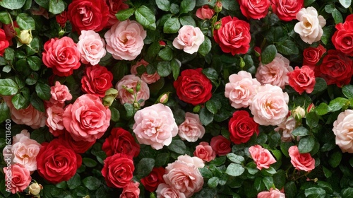 Red and Pink Roses wall