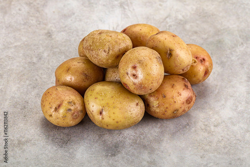 Raw fresh young baby potato