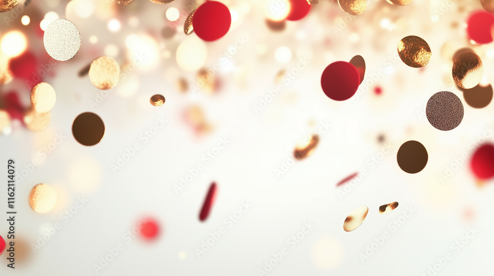 A burst of red and gold particles scattering in different directions on a white background. The design conveys power, celebration, and excitement, perfect for festive themes. A burst of red and gold particles scattering in different directions on a white background. The design conveys power, celebration, and excitement, perfect for festive themes.