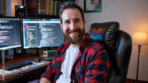 The Programmer in His Office photo