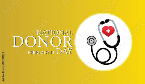 National Donor Day greeting card suitable for social media and background