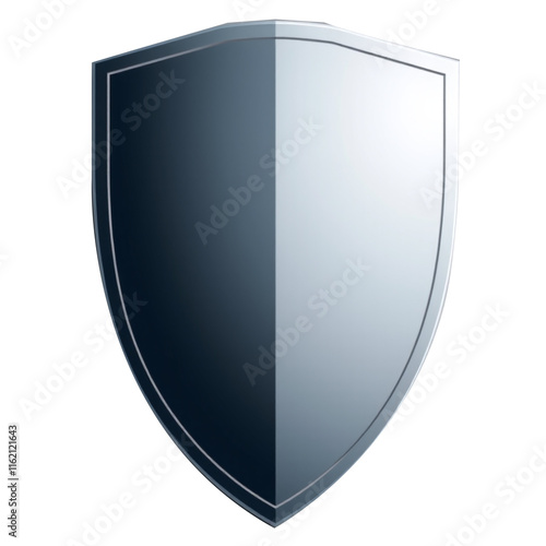 Free Download Shiny Metallic Shield Icon With Gradient Finish, Digital Illustration - GFXLoad