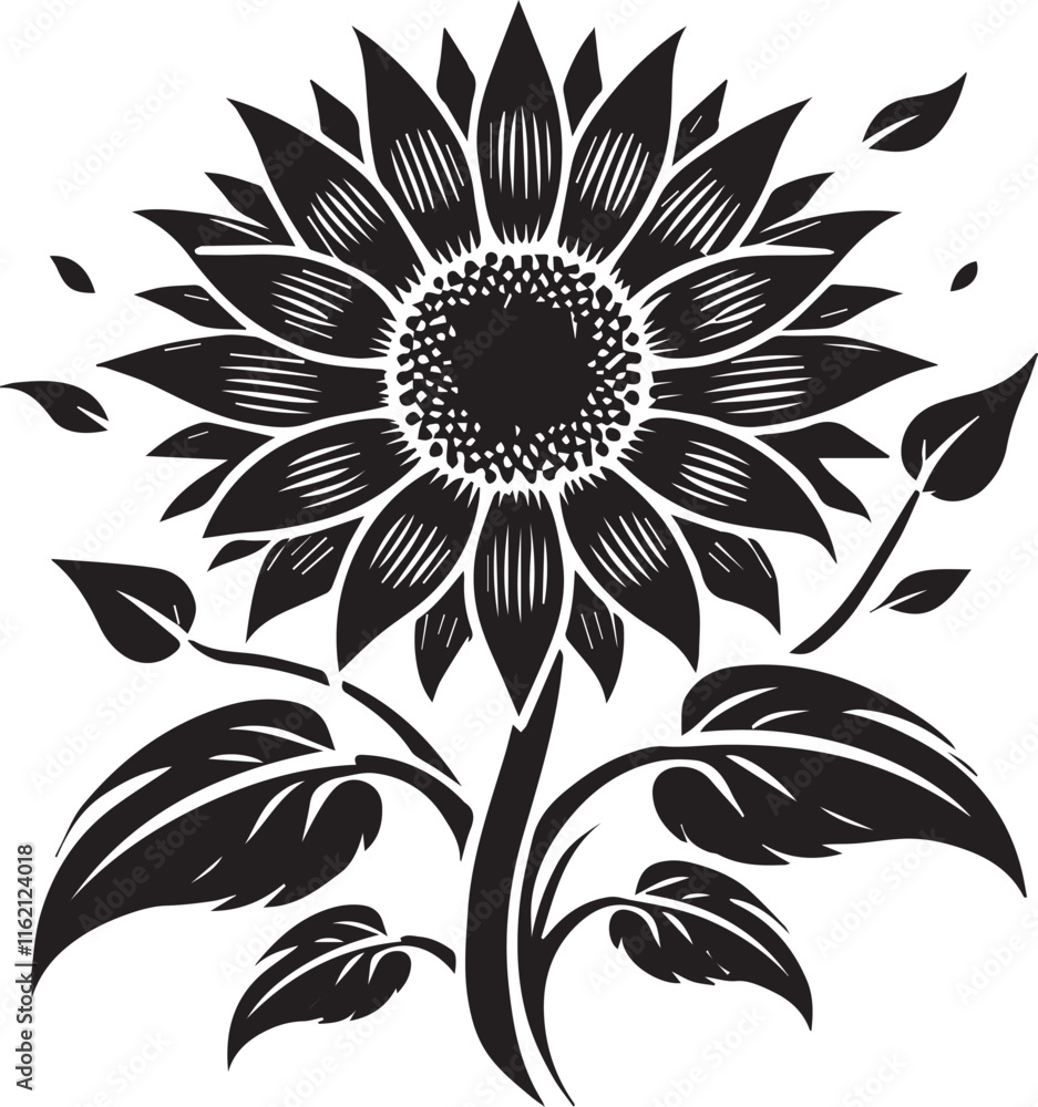 Fototapeta premium Black and white flower