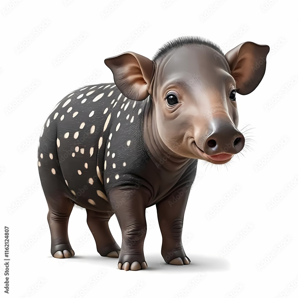 Fototapeta premium Tapir animal clipart illustration isolated on white background