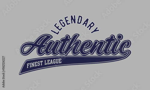 Vector Artwork In Varsity Style, Perfect For T-shirts And Sweatshirts