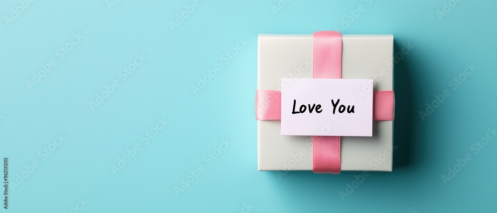 Valentine bond concept. Gift box with a Valentine bond concept. Gift box with a