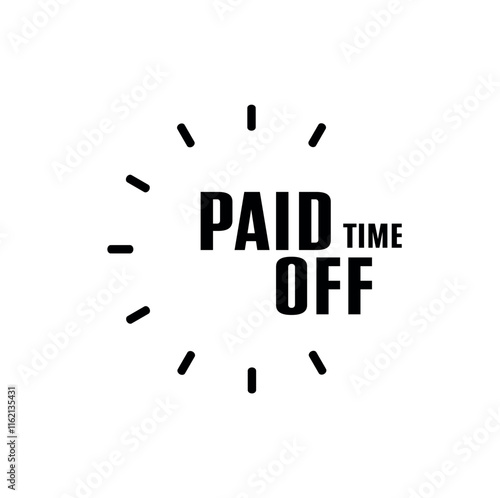 paid time off text on white background	