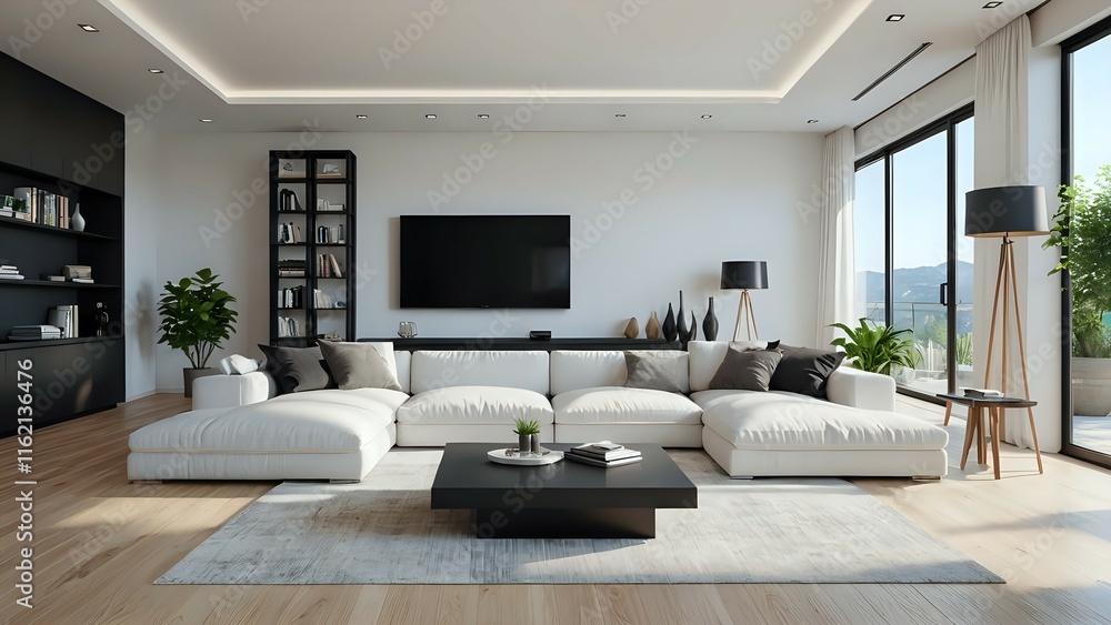 The overall design is clean and minimalist with neutral colors. room with large windows that let in plenty of natural light. The overall design is clean and minimalist with neutral colors. room with large windows that let in plenty of natural light.