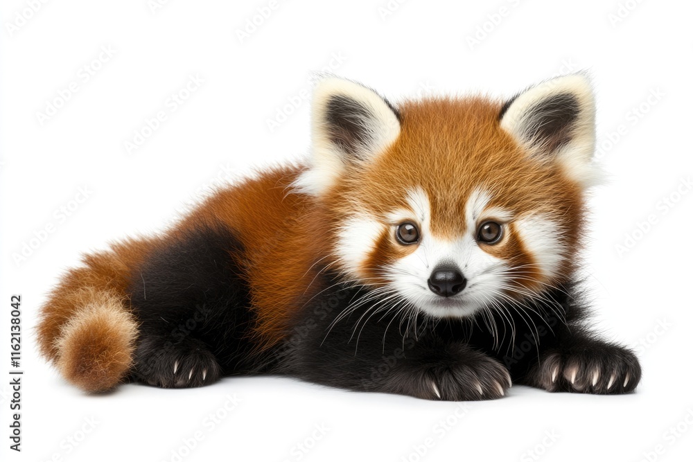 Young Red panda and Shining cat 7 months old portrait. Young Red panda and Shining cat 7 months old portrait.