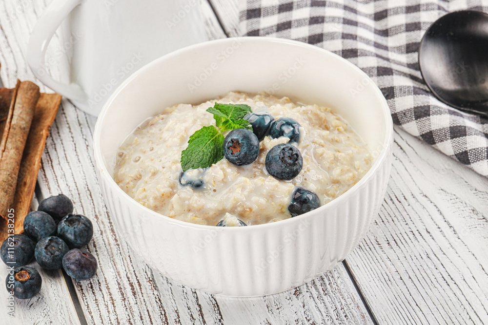 Oats porridge with blueberry Oats porridge with blueberry