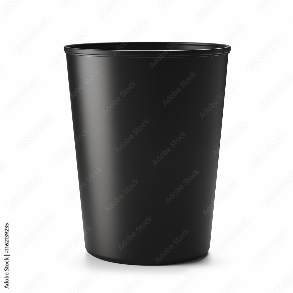 Black Plastic Cup Disposable Beverage Container Mockup Black Plastic Cup Disposable Beverage Container Mockup