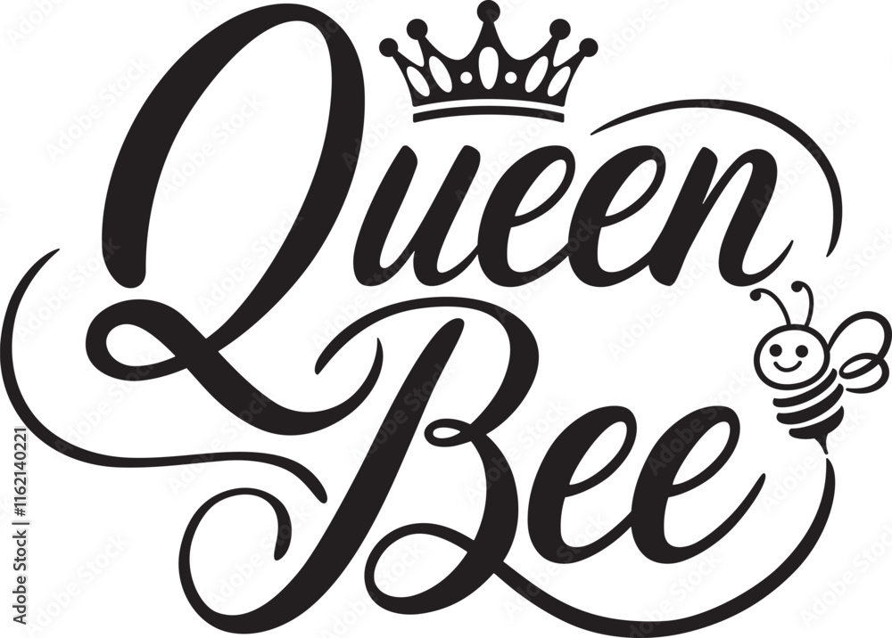 Obraz premium Queen Bee on a white background