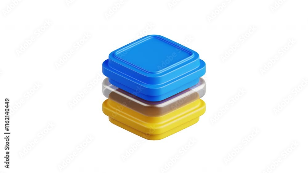 3D Icon Cute Layer Motion Graphics Animation 3D Icon Cute Layer Motion Graphics Animation