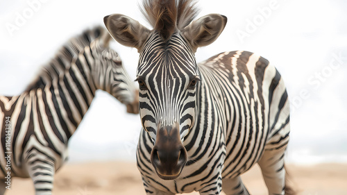 a zebra standing on a dirt road next to a forest of trees and bushes, with a blurry background, Amédée Ozenfant, naturalism, animal photography, a photocopy