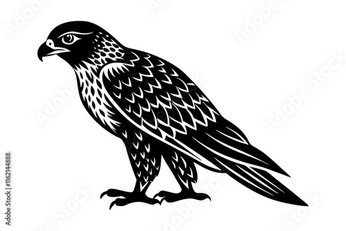 Red-tailed Hawk Bird Silhouette Vector Illustration photo