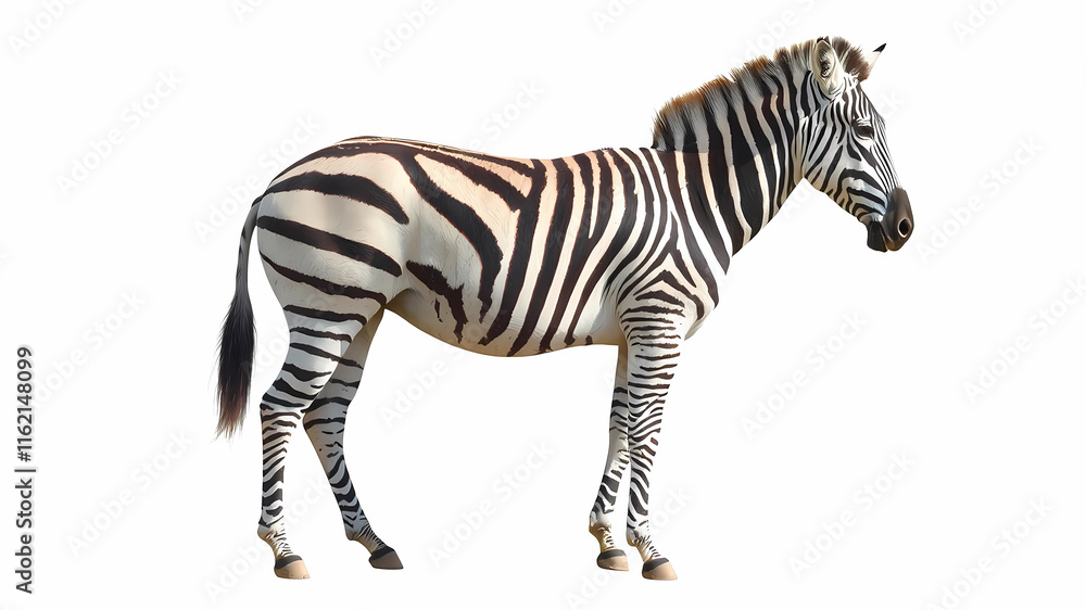 Fototapeta premium a zebra standing on a dirt road next to a forest of trees and bushes, with a blurry background, Amédée Ozenfant, naturalism, animal photography, a photocopy