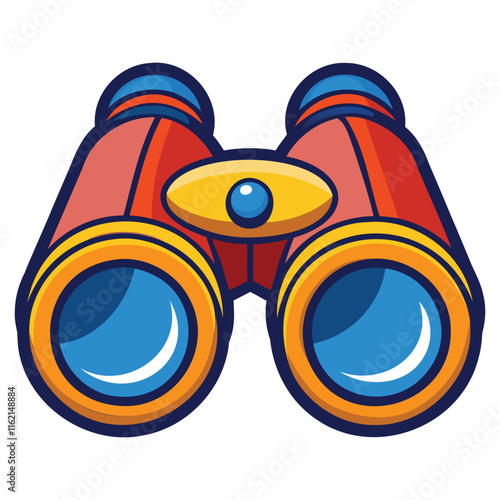 "Exploring the Horizon: Binoculars Vector Illustration"