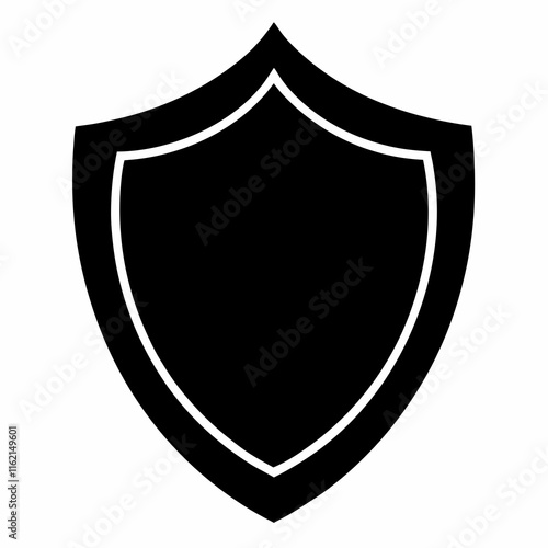 Proxy Shield Black Silhouette Vector