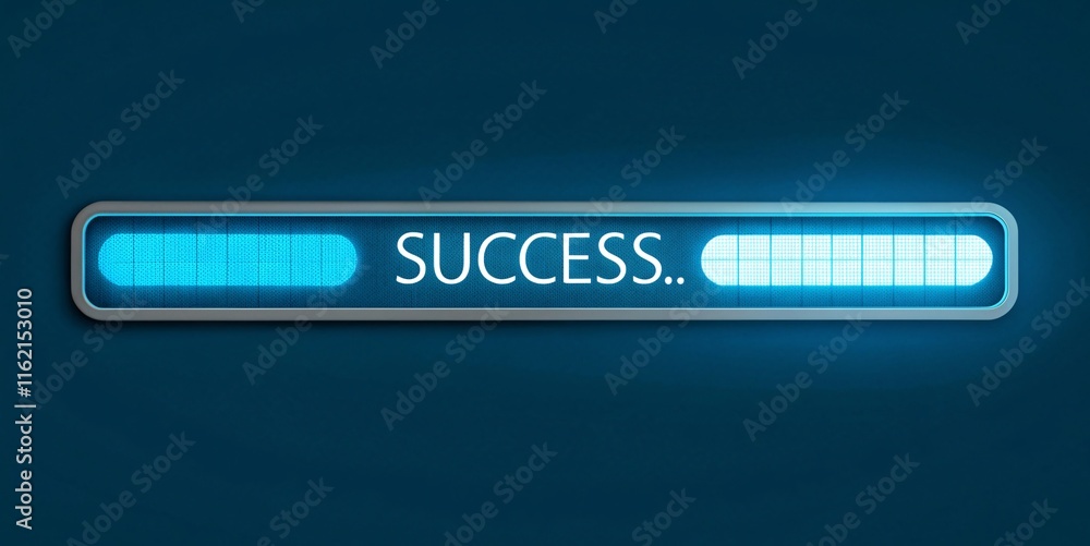 Futuristic Success Meter with Glowing Progress Bar V4 Futuristic Success Meter with Glowing Progress Bar V4
