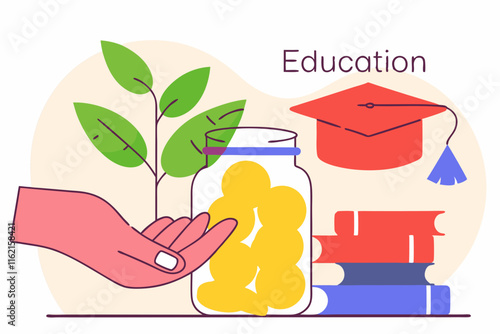 Ai generated education insights investing in knowledge classroom infographic modern informative concept