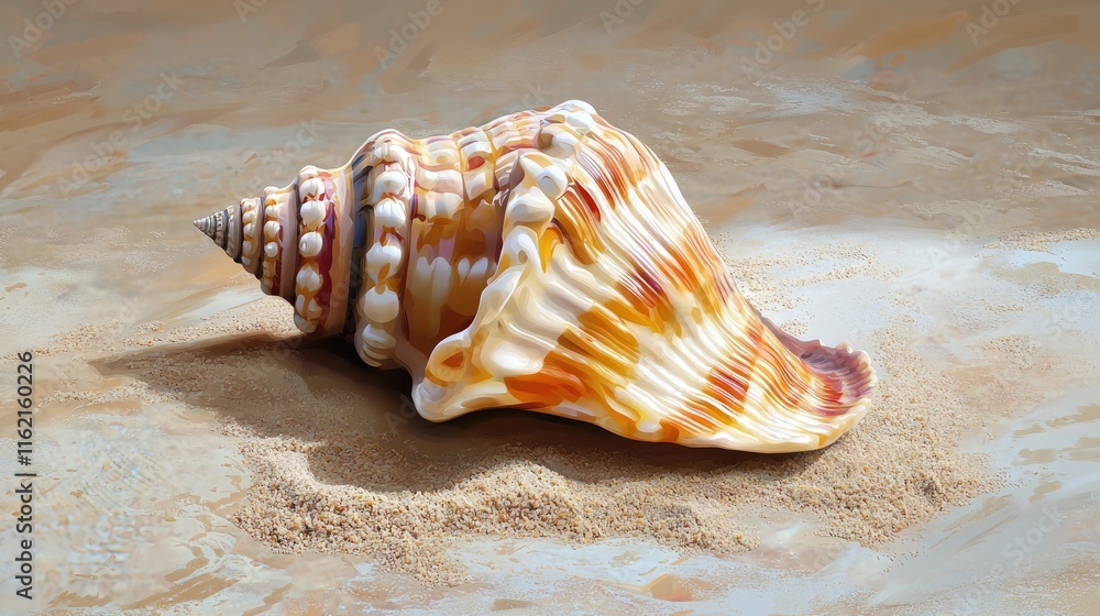 Seashell on Sandy Beach: A Summer Idyll Seashell on Sandy Beach: A Summer Idyll