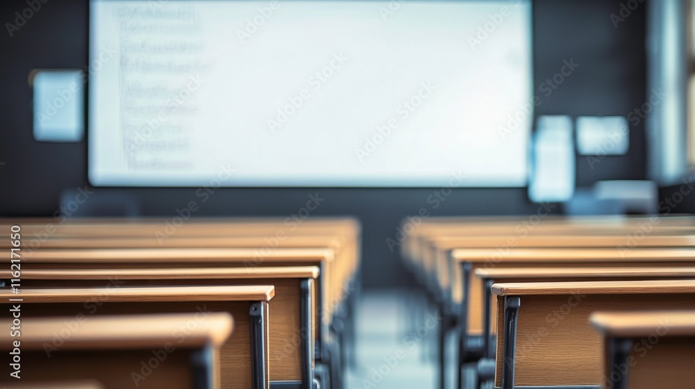 Modern Classroom with Interactive Whiteboard Setup Modern Classroom with Interactive Whiteboard Setup