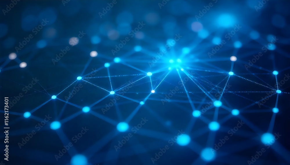 A blue background with a line that says all connected abstract blue background A blue background with a line that says all connected abstract blue background