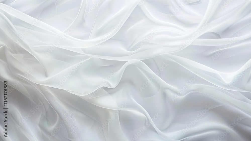 Obraz premium White low-contrast abstract waves with an elegant textured backdrop, creating a soft, light background ideal for sophisticated design projects.