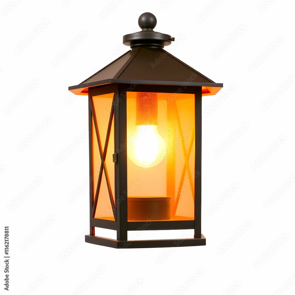 Lantern Back Left Side Isolated In White Background Lantern Back Left Side Isolated In White Background