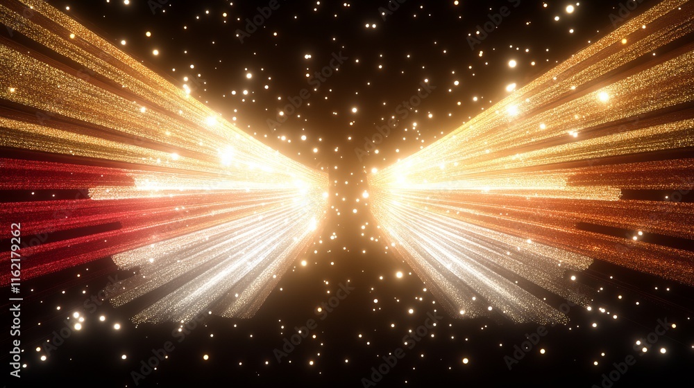 Obraz premium Radiant Golden Wings of Light and Sparkle