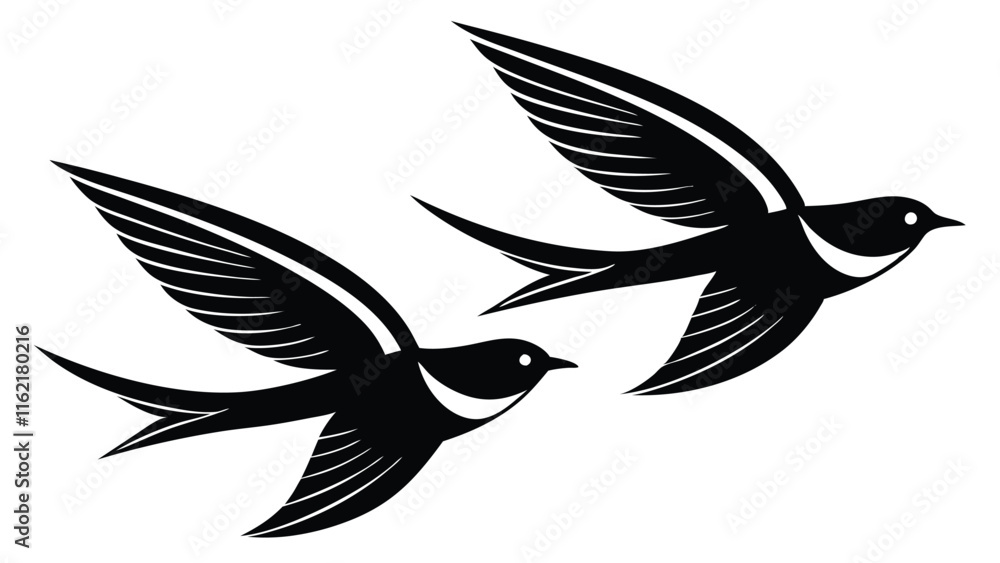 Fototapeta premium Songbirds in Flight