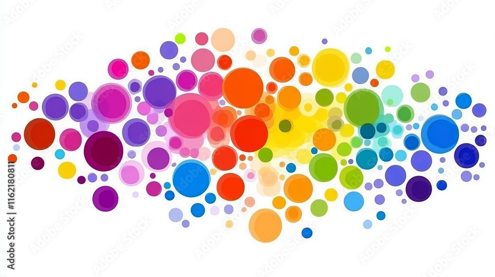 Rainbow Colored Bubbles Abstract Design Rainbow Colored Bubbles Abstract Design