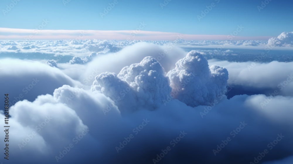 Obraz premium a bunch of clouds in the sky above the earth