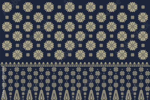 blue songket traditional cloth of indonesia